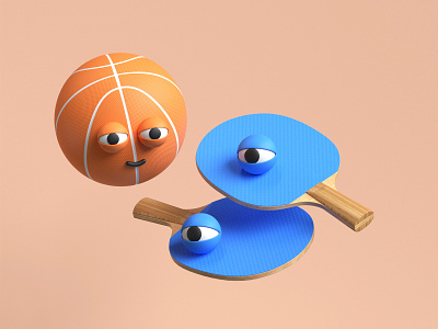 Play 3d basketball c4d cinema4d design friends illustration mograph ping pong pingpong redshift redshift3d render