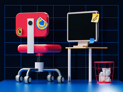 Workplaces after Covid19 90s c4d editorial hbr workplace