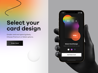 Card design. Ordering credit card.