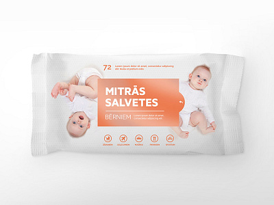 Oh, baby baby design minimal orange packaging wipes