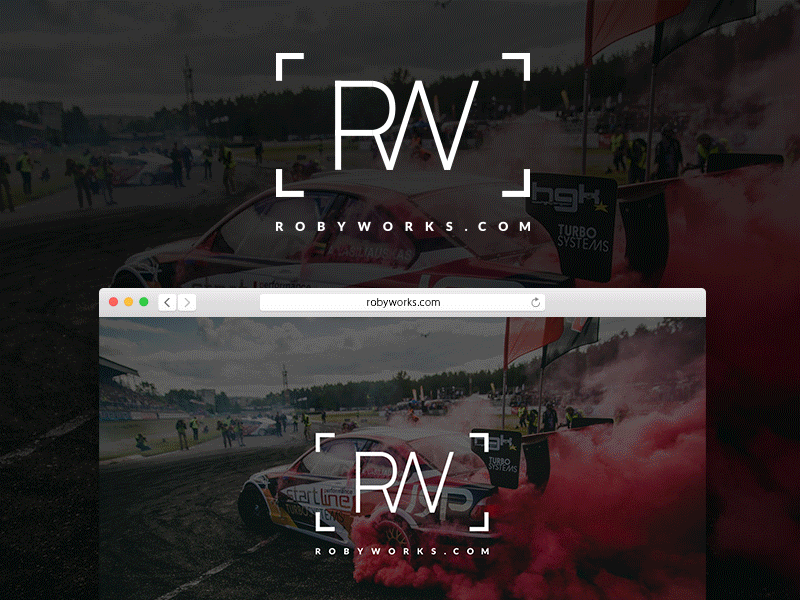 Identity rebrand and onepage design development filmmaker logo one page rebrand robyworks web