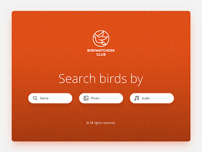 Search #022 audio birds daily design page photo search ui ux web website