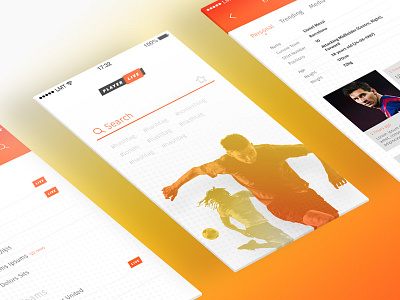 PlayerLive App Design Concept app concept design football mobile playerlive soccer sport ui ux