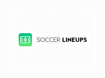 Soccer Lineups app logo and icon android app design icon identity line logo soccer sport ui