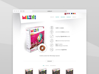 Milzu cereal - landing page