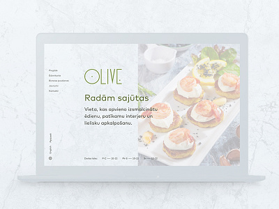 Olive Restaurant blue design food green marble olive page restaurant web