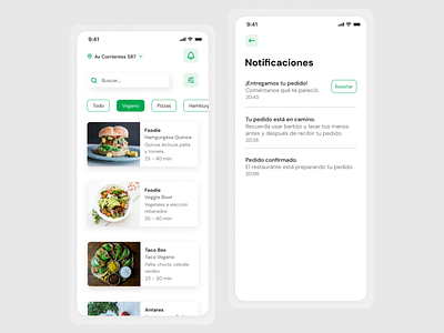 Notifications | Daily UI #049 | Maratón UI #03 app daily ui daily ui notifications delivery app delivery app ui delivery food delivery interface delivery ui design experience user food app food delivery interface notifications mordern ui notifications notifications ui ui ux vegan vegan food