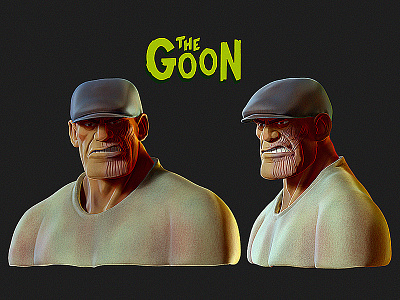 The Goon 3d character comic digital sculpt the goon zbrush