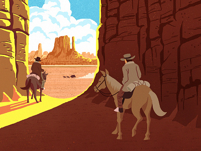 La diligencia ambush assault cowboy diligence horse illustration ilustración textures theft thieves west wild