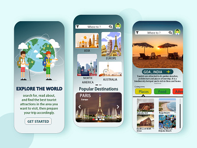 TRAVEL EXPLORE APP app design exploreapp travel ux