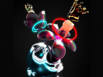DREAMS ABOUT TEETH 3d arnoldrender c4d cg cgart illustration psychedelic