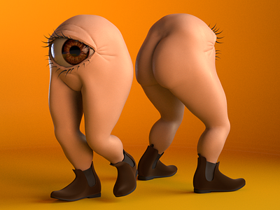 EYE BUNDO 3d arnoldrender butt c4d cg cgart character illustration skin weird