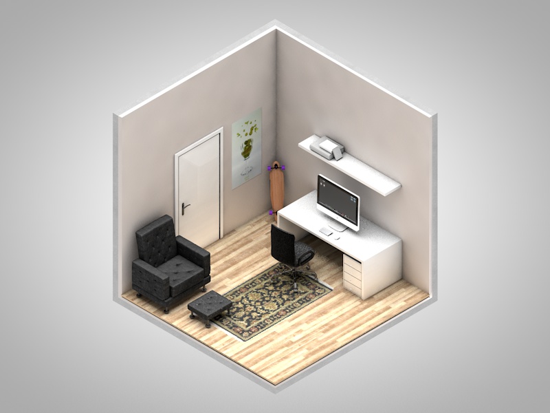 3д модель комнаты. 3d isometric Room г. Комната isometric 3d. Спальня isometric 3d. Комната в изометрии.