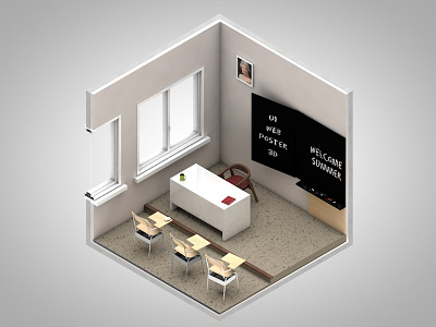 School_01 3d isometric school