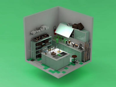 When deadline hits... No.6 3d animation deadline interior isokoll isometric isometric illustration lab petrkoll