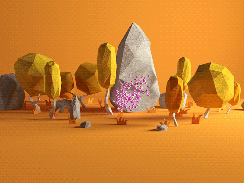 hide & Seek swarm design game hide landscapes low lowpoly petrkoll poly seek studio