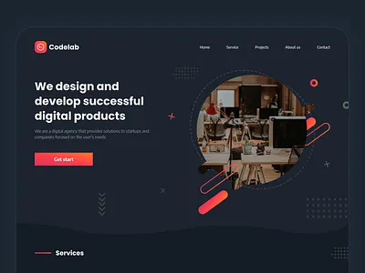 Codelab | Landing page | Agency codelab dribbble figma landing page landing page agency landing page inspiration landing page ui design markerting agency web site ui design ui inspiration ui ux ui ux design web site web site agency