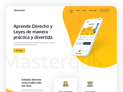 Masterquiz | UI Design | Landing page