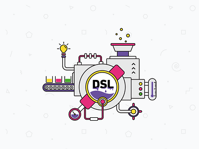 DSL Illustration data dsl housing illustration lab science