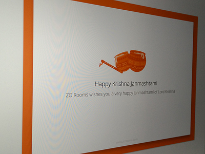 Happy Krishna Janmashtami butter flute god krishna matki orange zorooms