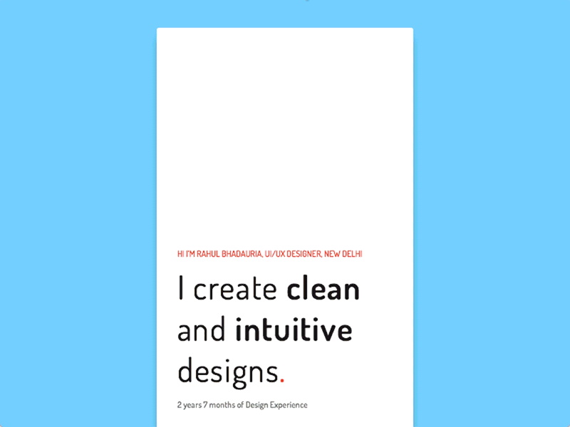 Responsive mobile resume