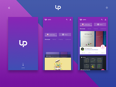 Uplabs App Concept android app blue ios iosup material design materialup purple ui uplabs uplabs.io ux