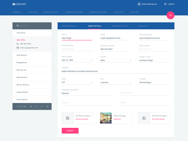 Ozonet Dashboard by mukhiya on Dribbble