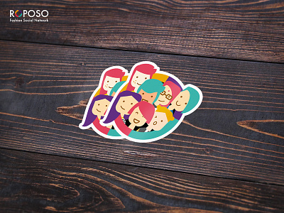 Stickers - For the love of ROPOSO dribbble fashion social network girls roposo stickermule