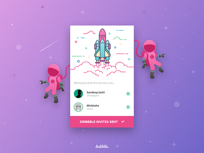 Announcing Dribbble Winners chandigarh china dribbble invite winners sandeepjoshi space winkiwho