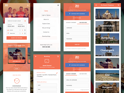 Zorooms Mobile Website hospitality hotels mobile website orange zorooms