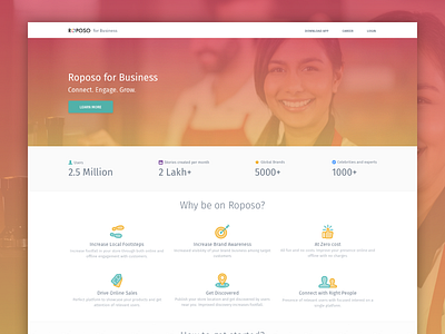 Roposo For Business Page is Live brand awareness business connect with people local footsteps online sale responsive roposo roposo for business tech web design