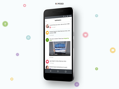 Notifications on Roposo