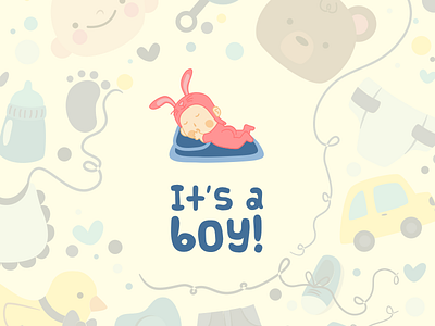 I am a dad and It's a Boy. Wohooo... baby boy cute hapiness love rabbit robot sweet