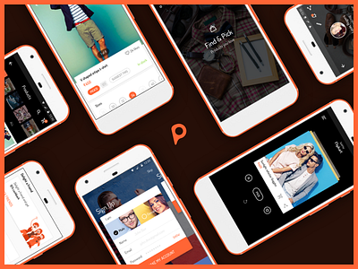 Orangepick Fashion App android buy cart ecommerce fashion orange orangepick pick store style trends