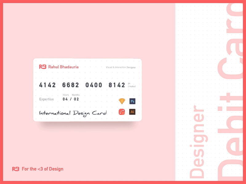 Debit Card for Designers Concept