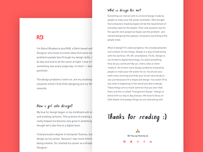 My take on Design - Minimal Document apple design doc questions social typography ui ux