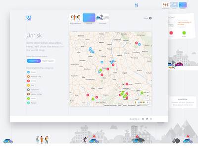 RTOE Landing Page insurance map opportunity risk storytelling threat timeline travel vacation woocation