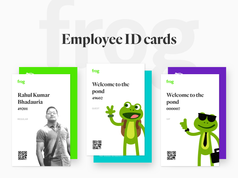 frog ID Cards Concept by mukhiya on Dribbble