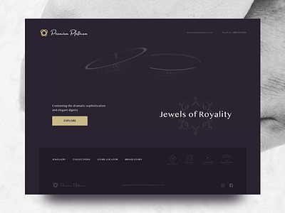 Premium Platinum e commerce jewel jewellery luxury platinum royal shop ui ux website