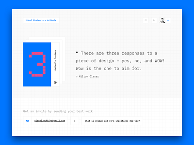 3 Dribbble Invites