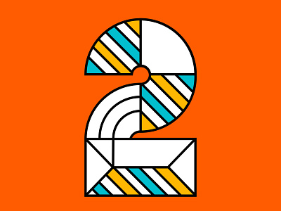 36 Days of type - TWO 2d 36daysoftype branding design font illustration illustrator line line icon type typeface vector
