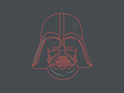 DAY 11/31 - Darth Vader dark side darth vader film illustration line line icon pop culture star wars vector
