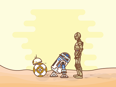 New Year, New Hope - Happy 2016 bb8 c3po droid force force awakens icon kylo ren line r2d2 space starwars tattoine