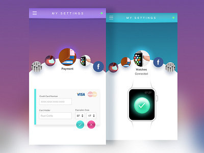 Sphere ◉ - Settings Screen app berlin branding credit card design designer graphic interface ios product designer ui