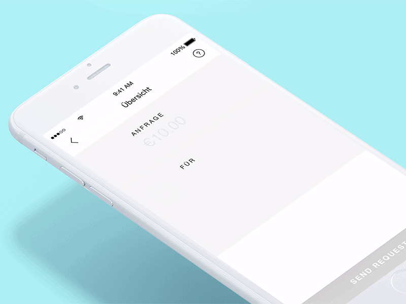 Request Money app bank banking berlin design designer freelancer interface mobile money ui ux