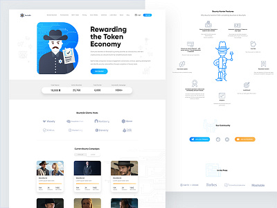Bounty0x - Landing Page berlin bitcoin blockchain crypto token ui ux web design web site webdesign webdesigner website