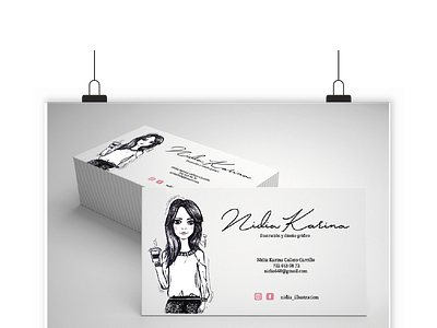 Business card business card design illustration photoshop watercolor