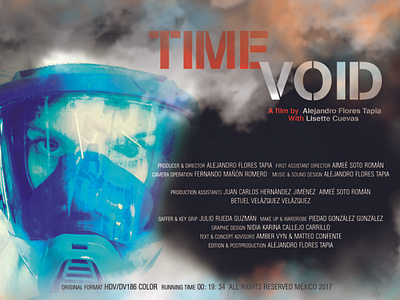 Diseño de portada para cortometraje TIME VOID (2017) diseño editorial graphic design illustrator photoshop publicidad