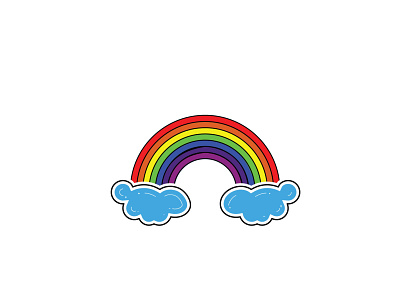 Rainbow cloud design illustration illustrator rainbow vector