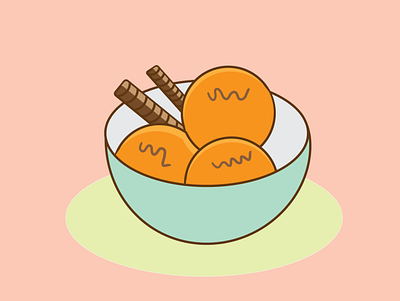 Ice cream ice icecream illustration mango vector vector drawing